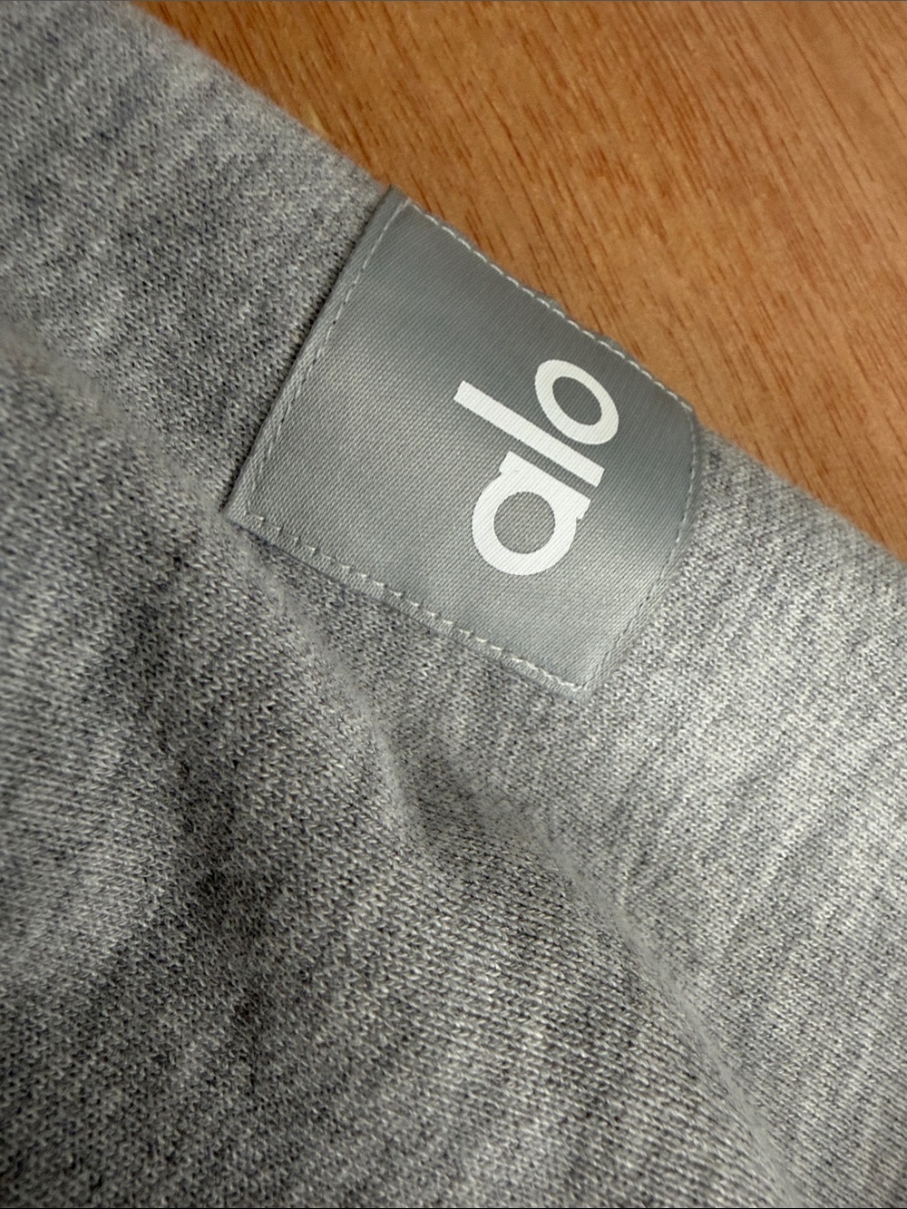 ALO Yoga Heather Gray Zip-Up Waist Length Hooded Bomber Jacket - Picture 4 of 8